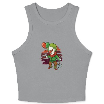 Discover Scary Clown for Horror Fans Crop Tank Top