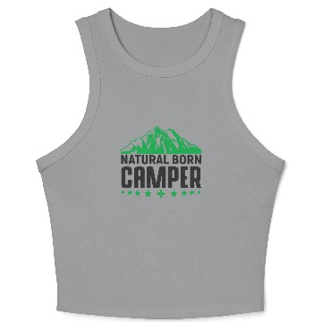 Discover Natural Born Camper Crop Tank Top
