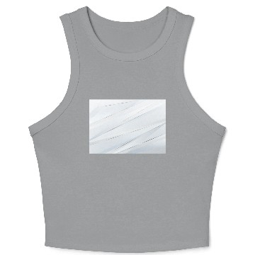 Discover Luxury White Silver Stripes Crop Tank Top