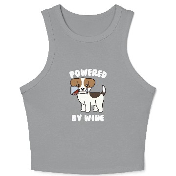 Discover Jack Russell Terrier Powered By Wine Crop Tank Top