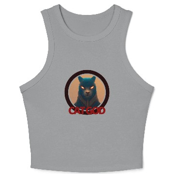 Discover Samurai Cat God Crop Tank Top