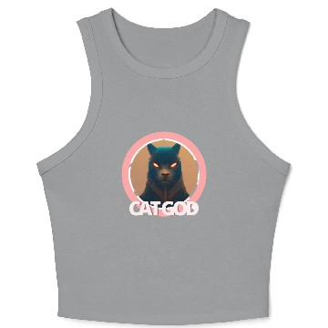 Discover Samurai Cat God Crop Tank Top