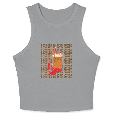 Discover Powered by Iced Coffee Crop Tank Top