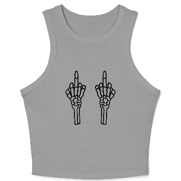 Discover harassment fuck you skeleton Crop Tank Top