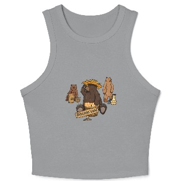 Discover Bitcoin Bear BTC logo Crypto lover Hodl Design Crop Tank Top