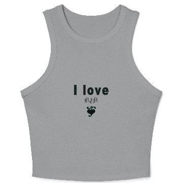 Discover I love my mom Crop Tank Top