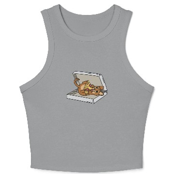 Discover Abyssinian Cat Pizza Lover Crop Tank Top