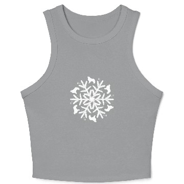 Discover Great Pyrenees Snowflake Pattern Crop Tank Top