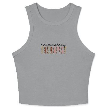 Discover Respiratory Therapist Leopard Print Funny Crop Tank Top