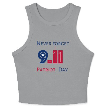 Discover Never Forget Patriot Day 9.11 Crop Tank Top