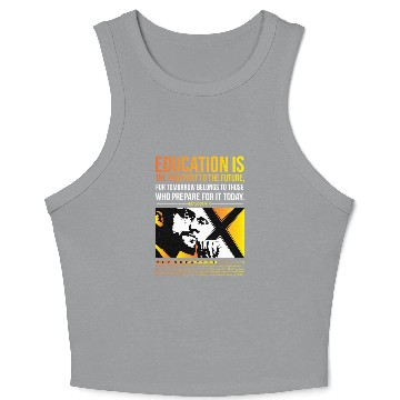 Discover Education Quote Crop Tank Top