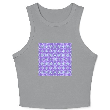 Discover Modern Snowflakes Pattern Purple Blue Crop Tank Top