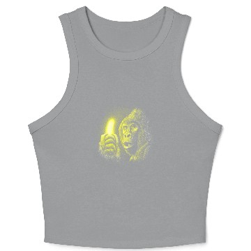Discover Gorilla and neon banana Crop Tank Top
