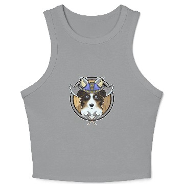 Discover Australian Shepherd I Valhalla I Viking Crop Tank Top