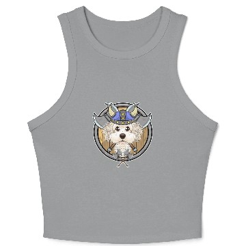 Discover Bichon Frise I Valhalla I Viking Crop Tank Top
