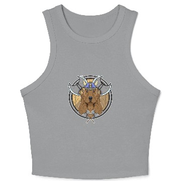 Discover Cocker Spaniel I Valhalla I Viking Crop Tank Top