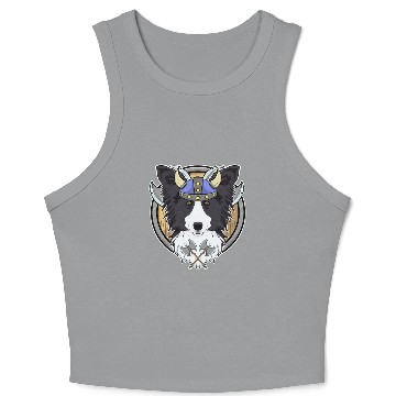 Discover Border Collie I Valhalla I Viking Crop Tank Top