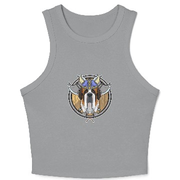 Discover Saint Bernard I Valhalla I Viking Crop Tank Top