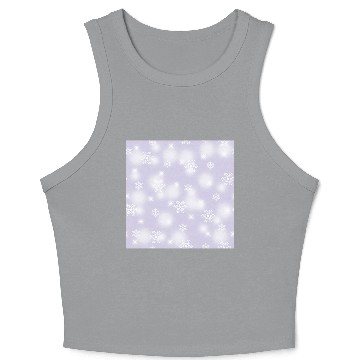 Discover Lavender Snowflakes Pattern Crop Tank Top