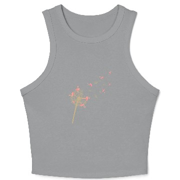 Discover Dandelion Flamingo Tropical Bird Crop Tank Top