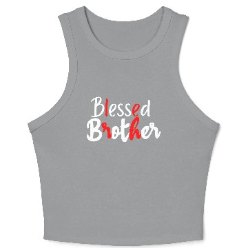 Discover Blessed Brother Crop Tank Top