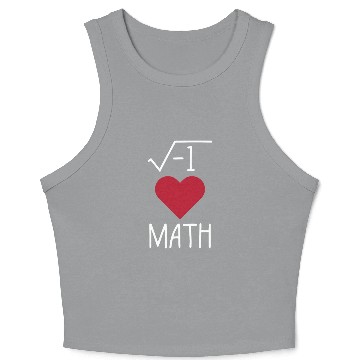 Discover Funny I Love Math Crop Tank Top