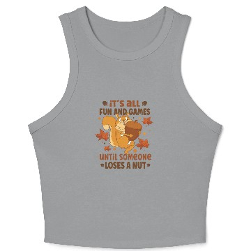 Discover Funny Squirrel Fan Squirrel Lover Chipmunk Addict Crop Tank Top