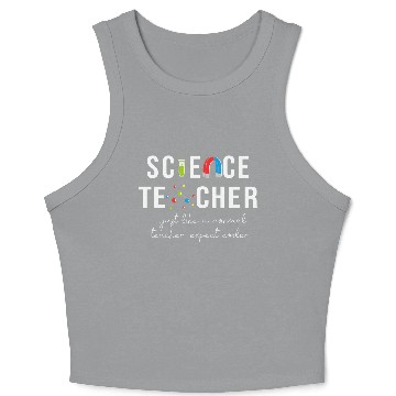 Discover Science Teacher Just Like Normal Teacher Science Crop Tank Top
