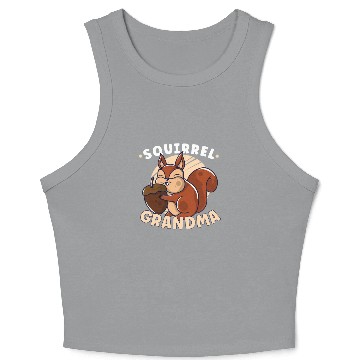Discover Funny Squirrel Fan Squirrel Lover Chipmunk Addict Crop Tank Top