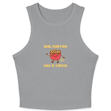 Discover Will run for mac n cheese - pasta Crop Tank Top