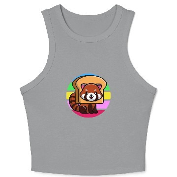 Discover Red Panda In Toast Crop Tank Top