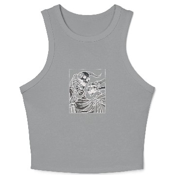 Discover Skeleton Bones Tarot Card Occult Devil Gothic Crop Tank Top
