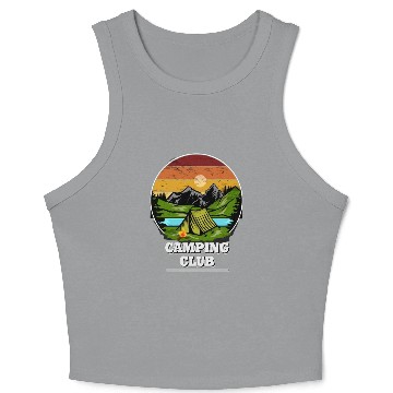 Discover Camping Clun, Tent, Camping Wilderness Crop Tank Top