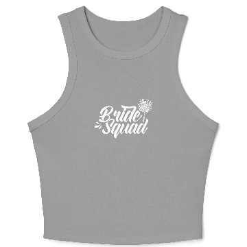 Discover Bride Squad Wedding Bachelorette Party Cute Crop Tank Top