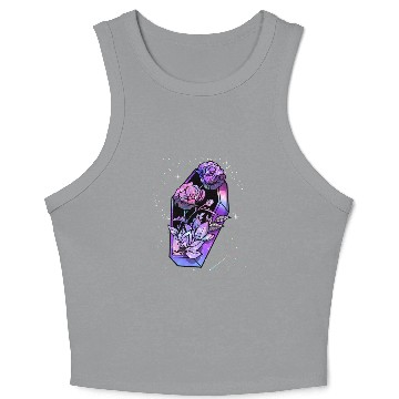 Discover Coffin of Roses Crop Tank Top