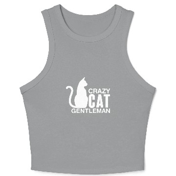 Discover Crazy Cat Gentleman Crop Tank Top