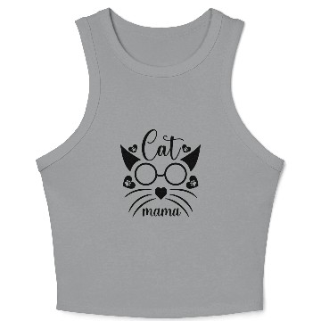 Discover Cat Mom Crop Tank Top