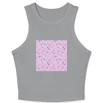 Discover Snowflakes Pattern Colorful Crop Tank Top