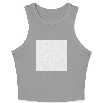 Discover Snowflakes Pattern Grey White Crop Tank Top