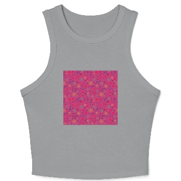 Discover Snowflakes Pattern Colorful Crop Tank Top