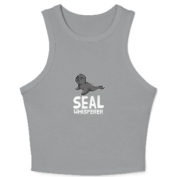 Discover Funny Seal Lover Seal Whisperer Crop Tank Top