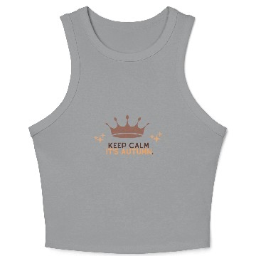 Discover keep calm its autumn Crop Tank Top