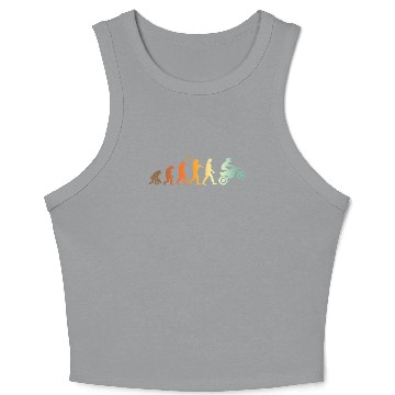 Discover Motocross Biker Evolution Motorcross Crop Tank Top