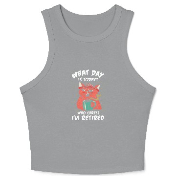 Discover Retired Cat Lover Retirement Crop Tank Top