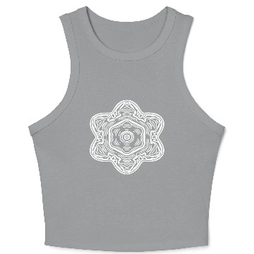 Discover Geometric Mandala Flowers Pattern Shape Crop Tank Top