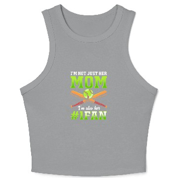 Discover Softball Fan Quotes For Proud Softball Mom Crop Tank Top