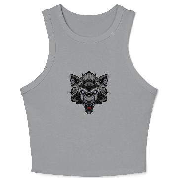 Discover Wolf Head Crop Tank Top