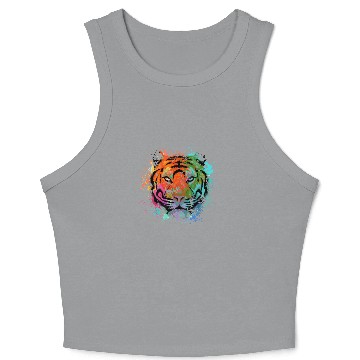 Discover Abstract Tiger Crop Tank Top