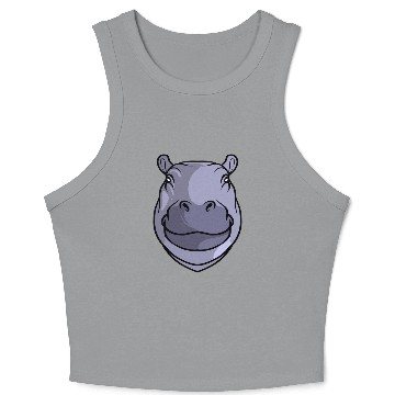 Discover Hippo Head Crop Tank Top