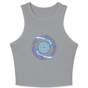 Discover Dolphin Kaleidoscope 10 Crop Tank Top